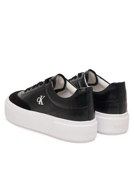Calvin Klein Calvin Klein Αθλητικά Flatform Lace Up Tcap Lth-Su HW0HW03438 Μαύρο