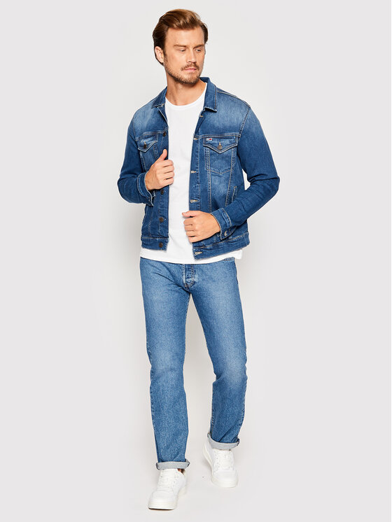 Tommy Jeans Tommy Jeans Jeansová bunda DM0DM10244 Modrá Regular Fit