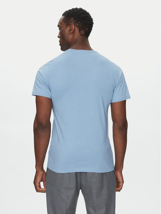Barbour Barbour Majica Essential Sports MTS0331BL33 Modra Tailored Fit