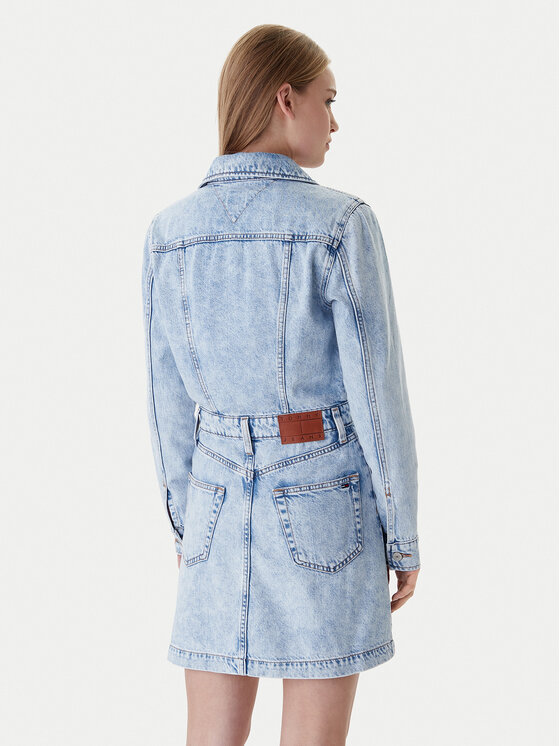 Tommy Jeans Tommy Jeans Jeanskleid DW0DW22004 Blau Regular Fit