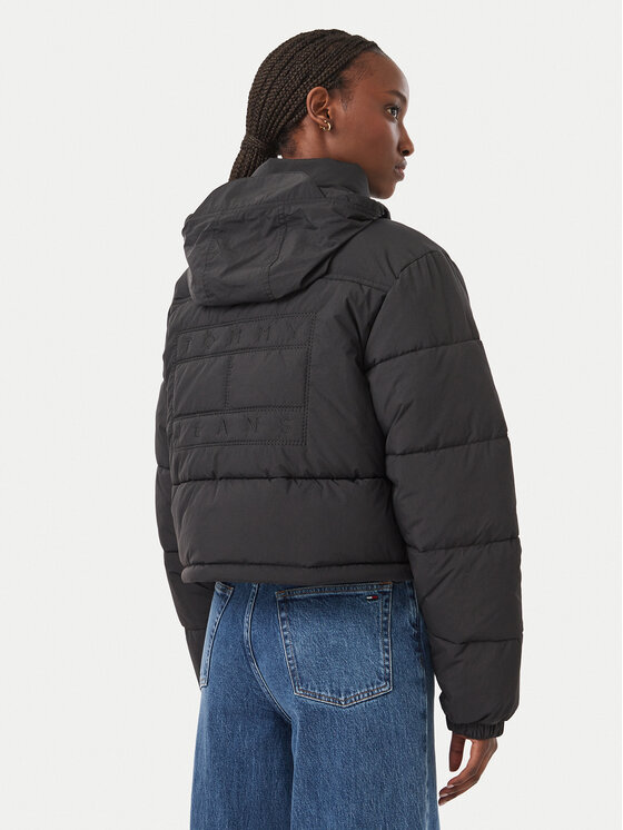 Tommy Jeans Tommy Jeans Зимно яке Flag Ess DW0DW21620 Черен Regular Fit