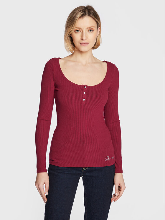 Blusa Karlee Jewel W2YP46 KBCO2 Bordeaux Slim Fit