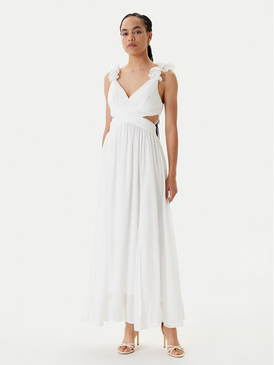 Morgan Morgan Rochie de seară 251-RISSAL Alb Regular Fit