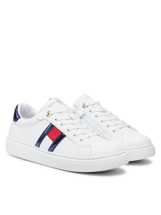 Tommy Hilfiger Tommy Hilfiger Снікерcи Flag Low Cut Lace-Up Sneaker T3A9-33538-1351 S Білий