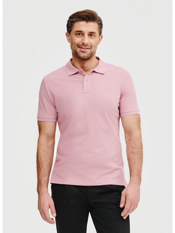 Pako Lorente Pako Lorente Polo P25SF-TX-003 Różowy Classic Fit