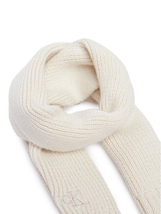 Calvin Klein Jeans Calvin Klein Jeans Sada čepice a šál Knitted Scarf Beanie Giftbox LVCKFJP00N Krémová