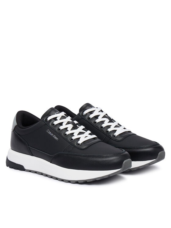 Calvin Klein Calvin Klein Tenisice City Runner Laceup Lth Mix HM0HM02214 Crna