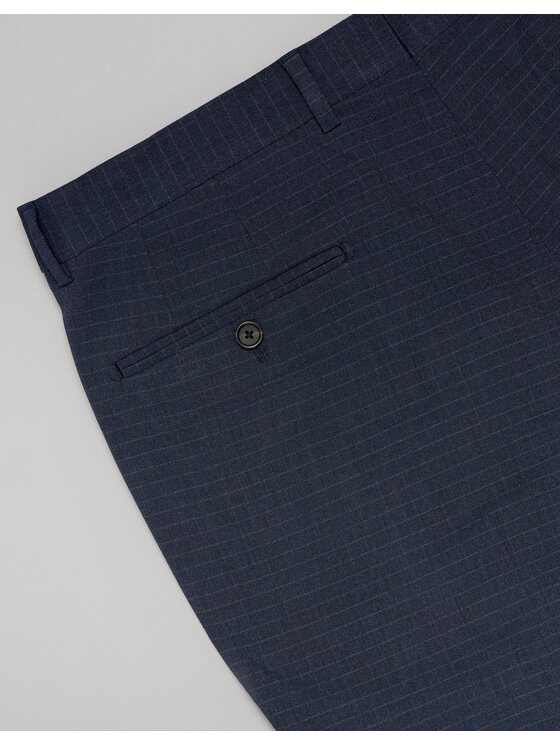 Borgio Borgio Spodnie garniturowe riesi Granatowy Classic Fit