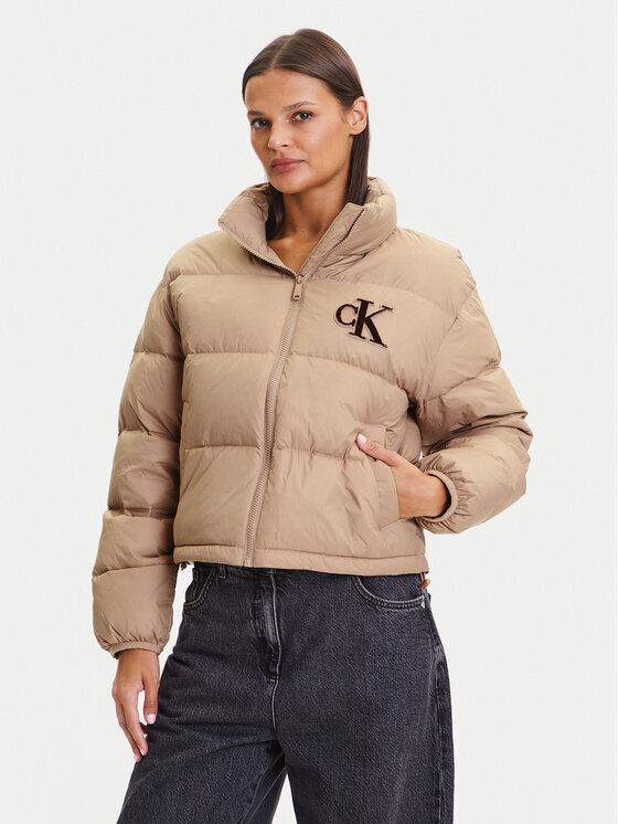 Calvin Klein Jeans Calvin Klein Jeans Pehelykabát Graphic Logo LV047D503G Bézs Regular Fit