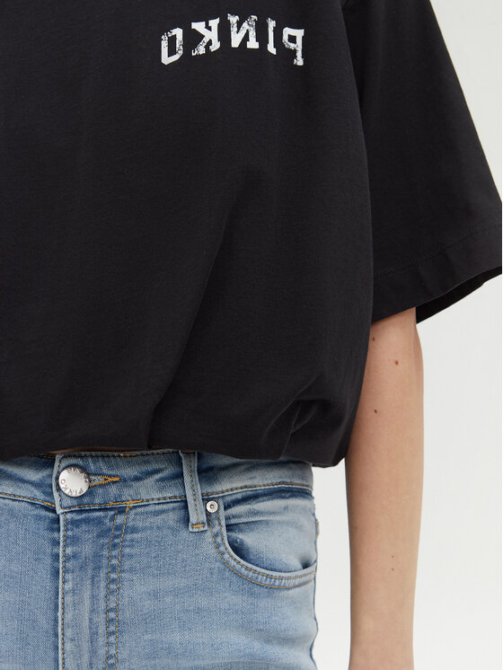 PINKO PINKO T-Shirt Torrone 104257 Czarny Regular Fit