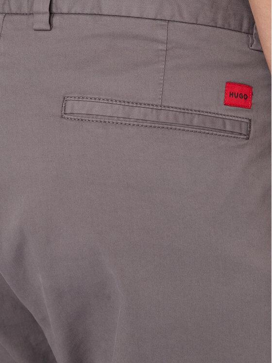 HUGO HUGO Čino bikses David251D 50530886 Tumši pelēka Slim Fit