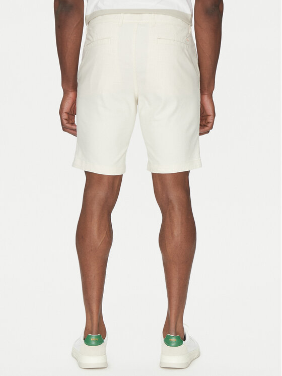 BOSS BOSS Pantaloncini di tessuto 50536874 Écru Slim Fit
