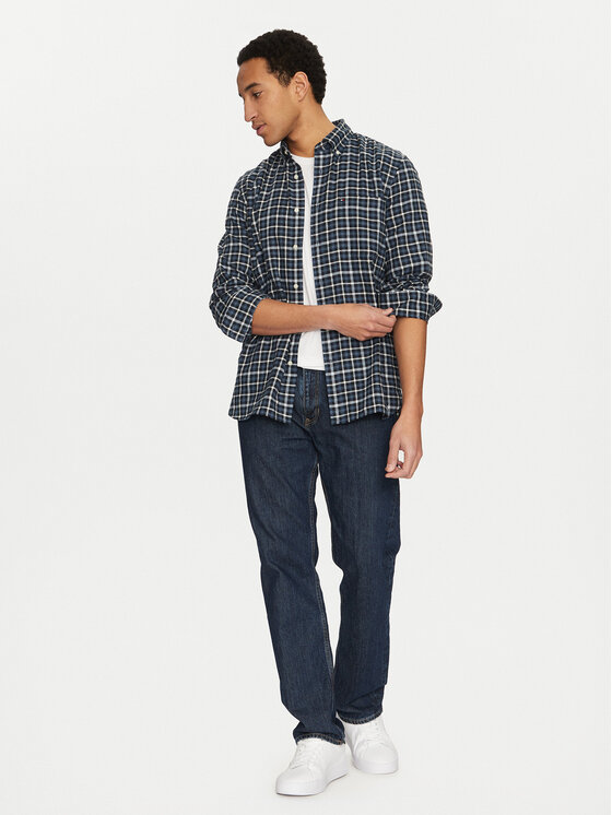 Tommy Hilfiger Tommy Hilfiger Ing Gingham MW0MW37573 Sötétkék Regular Fit