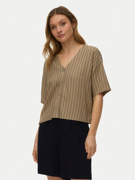 Vero Moda Cămașă Rosie 10346914 Maro deschis Loose Fit