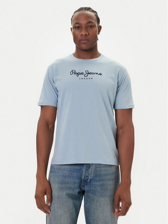 Pepe Jeans Pepe Jeans Marškinėliai Eggo N PM509979 Mėlyna Regular Fit