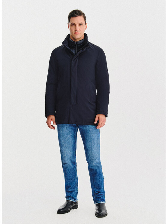 Pako Lorente Pako Lorente Kurtka przejściowa P25WF-5X-013 Granatowy Classic Fit
