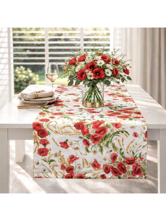 Roseberry Home Roseberry Home Bieżnik Poppy Czerwony