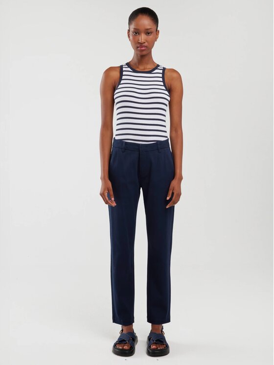 BIG STAR BIG STAR Chinosy DANASI_403_350 Granatowy Slim Fit