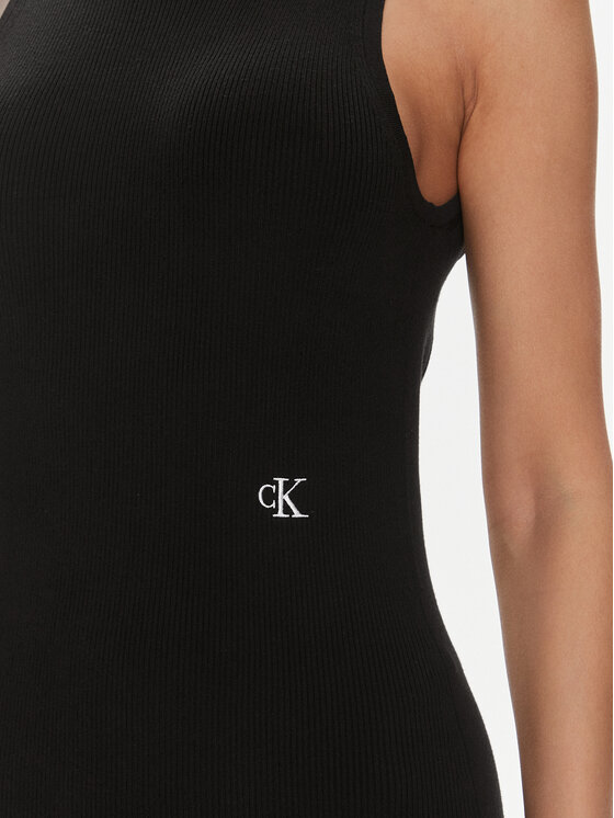 Calvin Klein Jeans Calvin Klein Jeans Kasdieninė suknelė Tie Detail J20J223050 Juoda Slim Fit