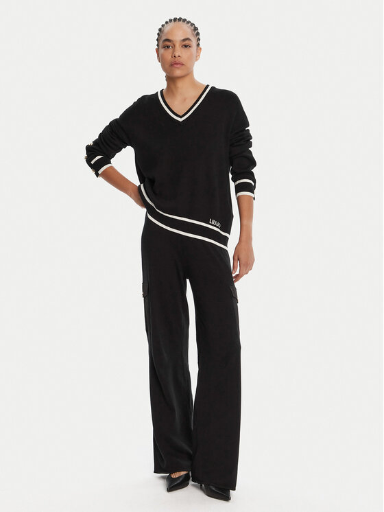 Liu Jo Sport Liu Jo Sport Πουλόβερ TF5229 MS59L Μαύρο Regular Fit