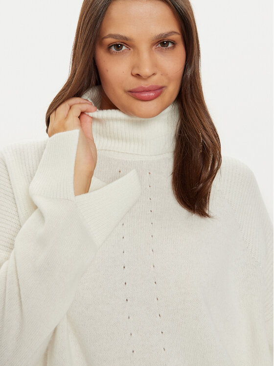 Liu Jo Liu Jo Rollkragenpullover WF4434 MS009 Écru Regular Fit