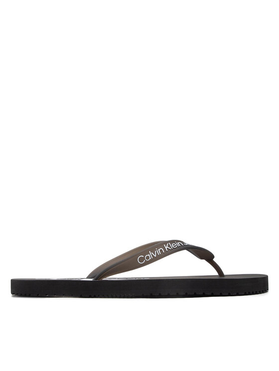 Calvin Klein Jeans Calvin Klein Jeans Čības uz pirksta Beach Sandal Monogram Tpu YM0YM00055 Melns