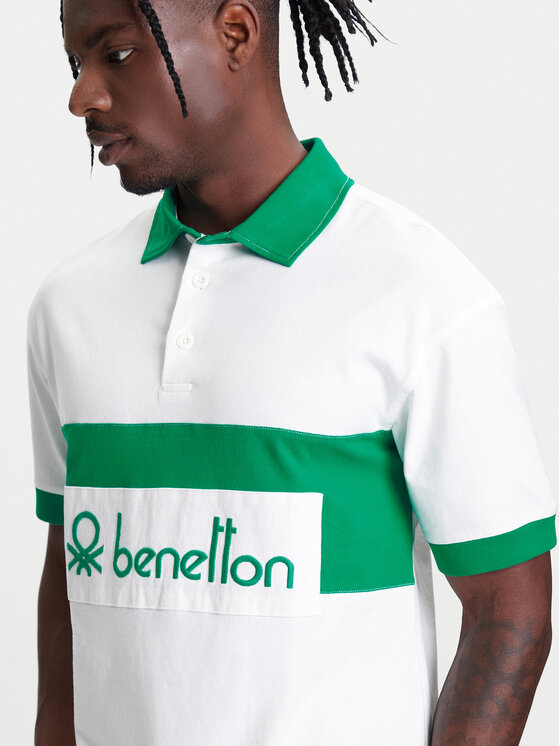 United Colors Of Benetton United Colors Of Benetton Polo 3MCYU301U Balts Regular Fit