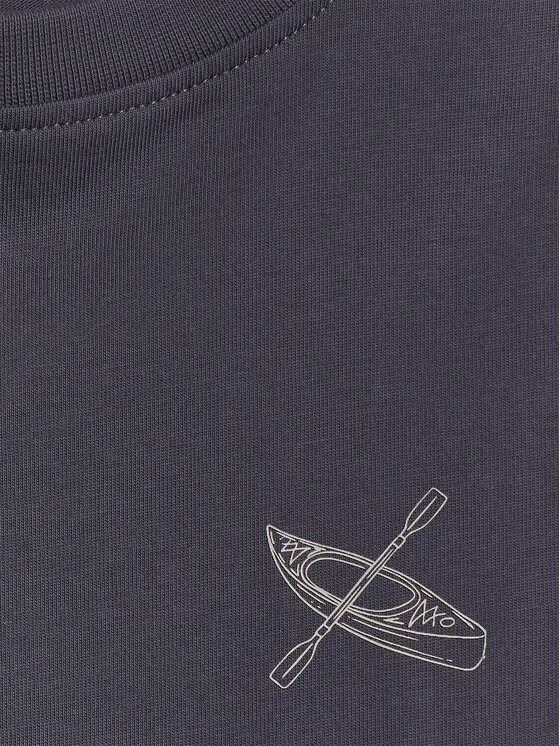 4F 4F T-Shirt ENJOY THE OUTDOORS Szary ciemny Loose Fit