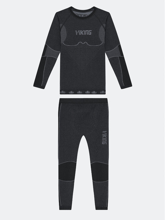 Viking Komplet Termo Aktivnega Perila Riko Kids Set 500/14/3030/09 Črna Skinny Fit