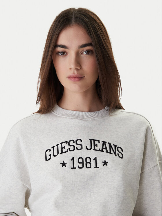 Guess Jeans Guess Jeans Bluză W6RQ03 K68I4 Gri Relaxed Fit