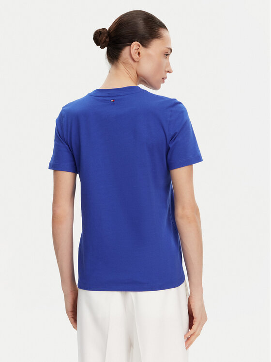 Tommy Hilfiger Tommy Hilfiger Tričko WW0WW45522 Modrá Regular Fit