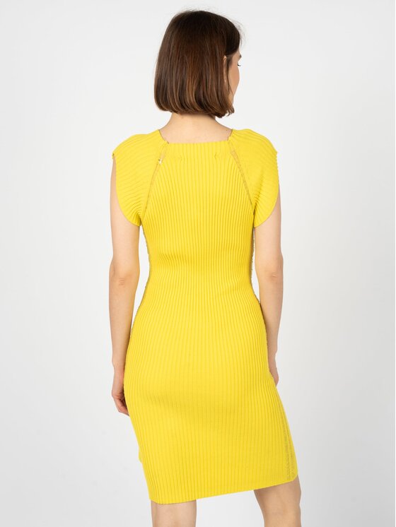 Silvian Heach Silvian Heach Φόρεμα καθημερινό GPP23163VE Κίτρινο Slim Fit