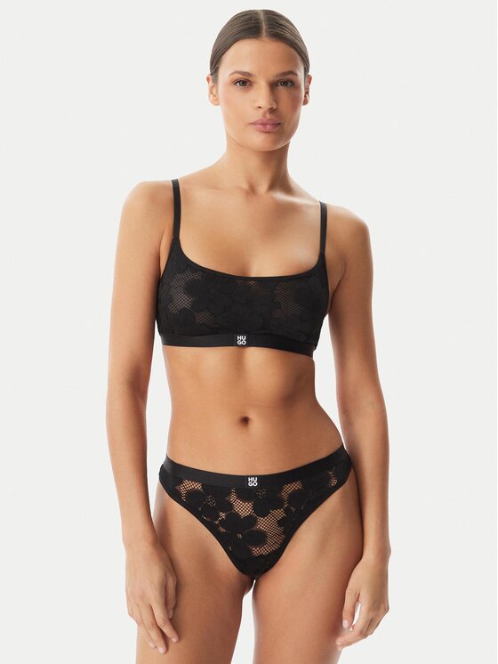 HUGO HUGO Bralette rinnahoidja 50561601 Must