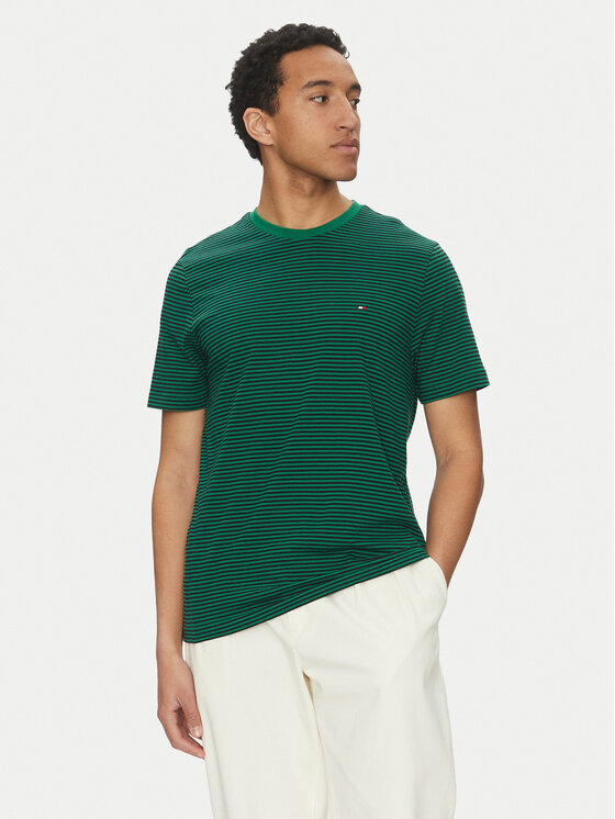 Tommy Hilfiger Tommy Hilfiger Marškinėliai Ess Seasonal MW0MW39995 Žalia Regular Fit