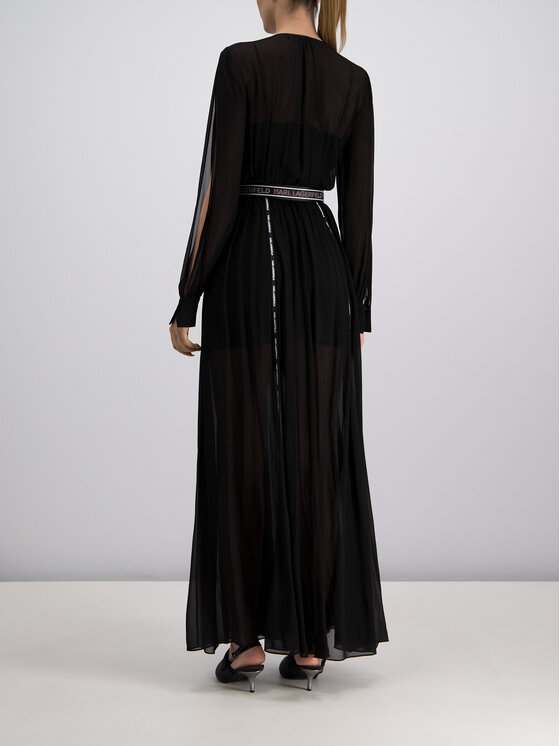 KARL LAGERFELD KARL LAGERFELD Официална рокля 91KW1313 Черен Regular Fit