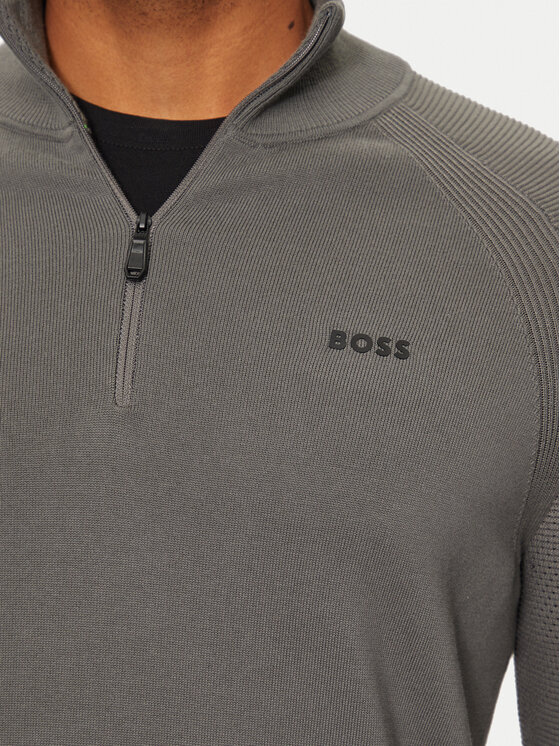 BOSS Boss Džemper Perform-X_QZ 50498525 Siva Regular Fit