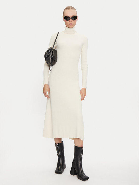 Vila Vila Трикотажна сукня Maria 14106153 Écru Regular Fit