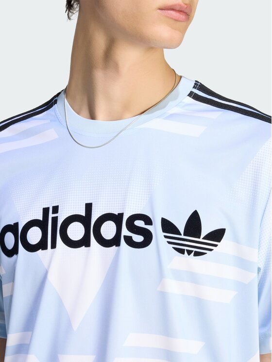 adidas adidas Koszulka techniczna LOOSE SPONSORED JERSEY Biały Regular Fit