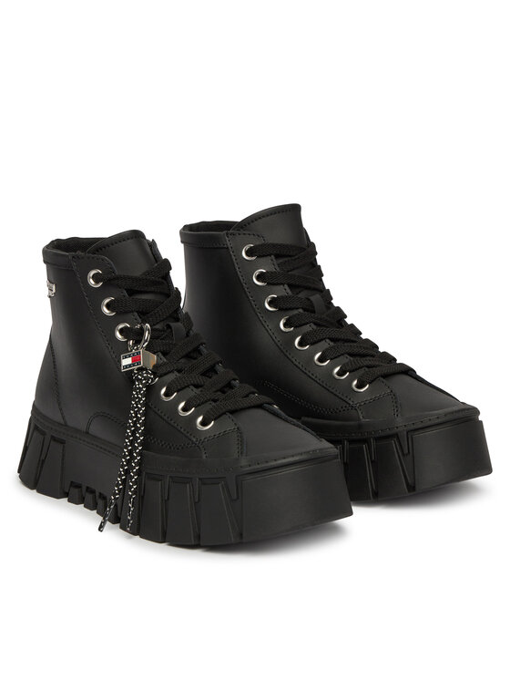 Tommy Jeans Tommy Jeans Snīkeri Tjw Platform Sneaker Leather Mc EN0EN03133 Melns
