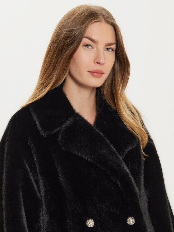 MAX&Co. MAX&Co. Pelzmantel 2428456012200 Schwarz Regular Fit