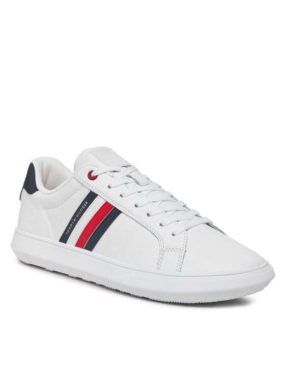 Tommy Hilfiger Tommy Hilfiger Sneakersy Essential Leather Cupsole FM0FM04921 Biela
