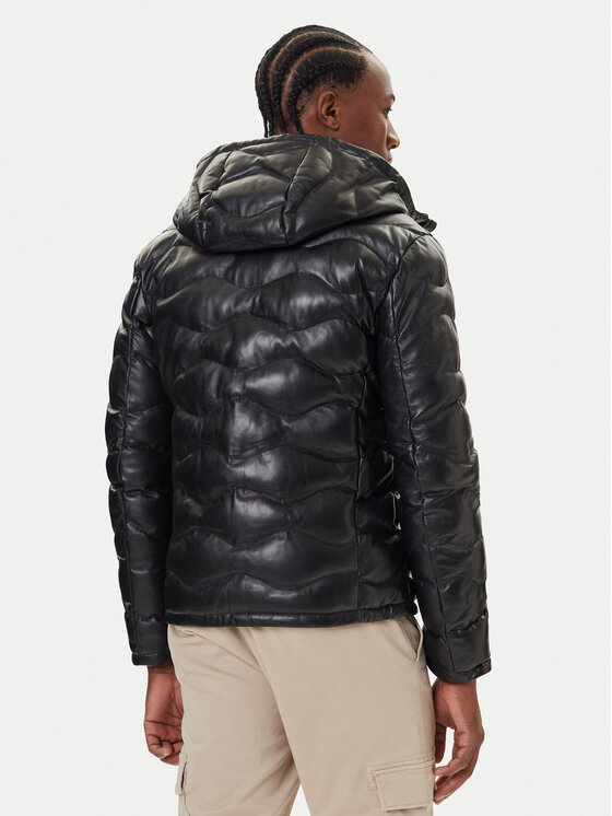 Blauer Blauer Ādas jaka 25WBLUL01314 007012 Melns Regular Fit