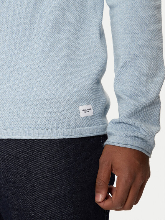 Jack & Jones Jack & Jones Sweter 12157321 Błękitny Regular Fit