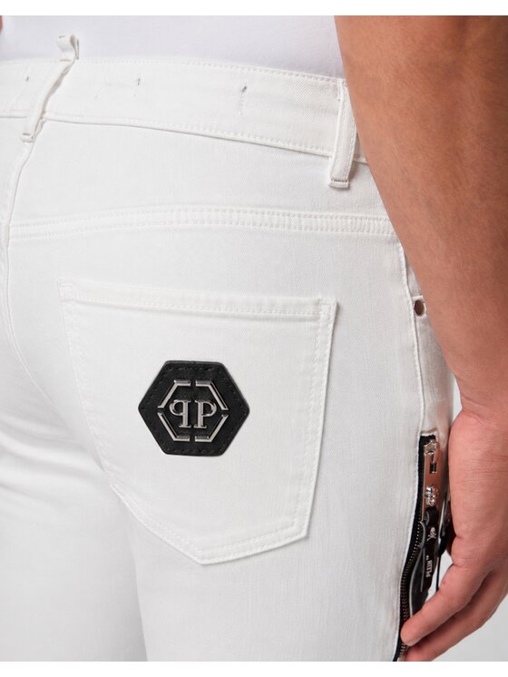 PHILIPP PLEIN PHILIPP PLEIN Jeansy 31792 Biały Skinny Fit