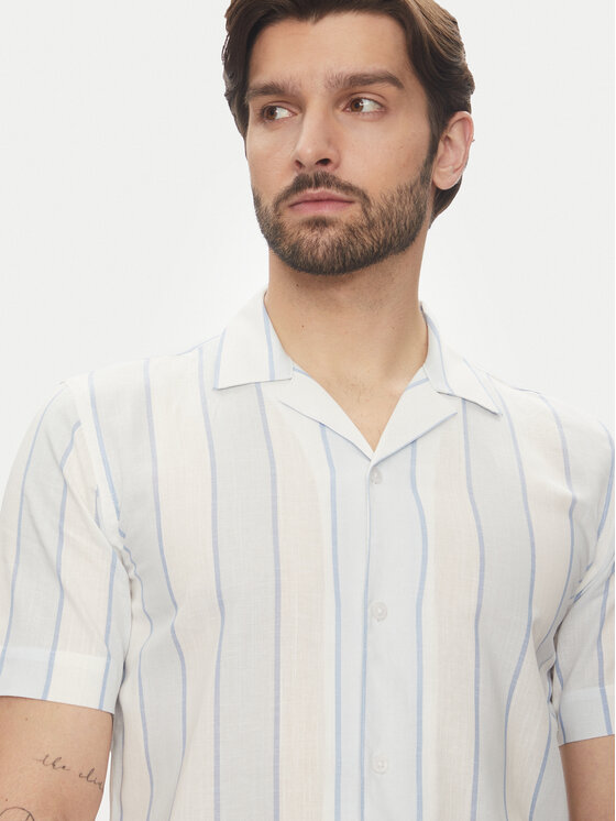 Lindbergh Lindbergh Cămașă 30-203419 Albastru celest Relaxed Fit
