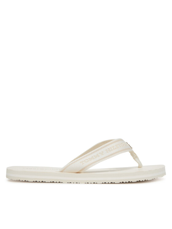Tommy Hilfiger Tommy Hilfiger Джапанки Th Stripes Beach Sandal FW0FW08528 Бял