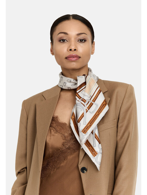 ALLORA BE UNIQUE ALLORA BE UNIQUE Foulard 100% silk Beige