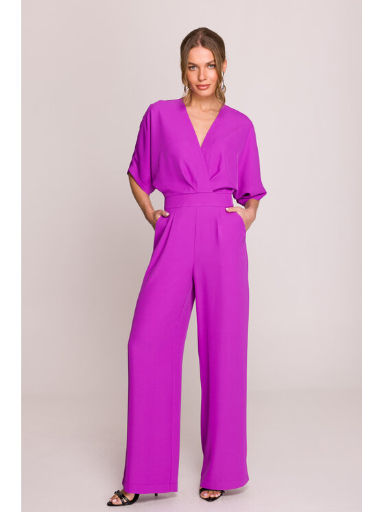 Stylove Stylove Kombinezon S395 Fioletowy Sexy Straight Fit