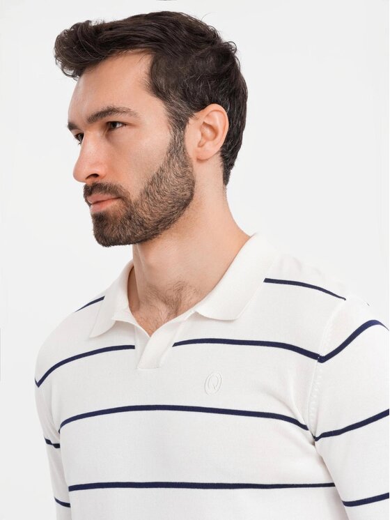 Ombre Ombre Longsleeve OM-POLS-0146 Biały Regular Fit