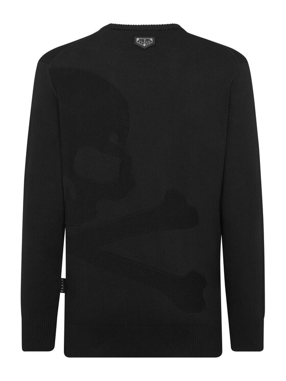 PHILIPP PLEIN PHILIPP PLEIN Longsleeve 9487 Czarny Regular Fit